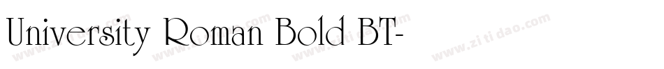 University Roman Bold BT字体转换